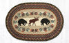 Bear & Moose Oval Jute Tread – 20"x30" Handcrafted Rustic Cabin Accent Rug