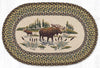 Earth Rugs Moose Wading Oval Patch Rug 20"x30" Rustic Lodge Cabin Decor