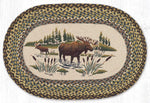 Earth Rugs Moose Wading Oval Patch Tread Rug – 20"x30" Rustic Cabin Accent