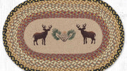 “20x30 oval patch with Deer/Pinecone design for sewing, quilting, and crafts”