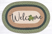Festive Irish Welcome Rug – Hand-Braided Shamrock Jute Mat by Earth Rugs