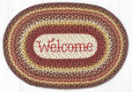 Earth Rugs Welcome Oval Patch Rug – Hand-Braided Jute 20x30 Entryway Accent Mat with Rustic Farmhouse Charm