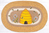 Nature-Inspired Bee Rug – Earth Rugs Oval Braided Jute Mat 20"x30"