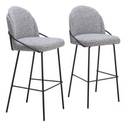 Zuo Modern – Jambi Barstool (Set of 2) Black & White, 42.9