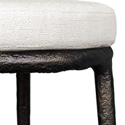 Uttermost Outdoor Counter Stool with Crescent Cloud Dancer Cushion
