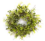Oversized Mixed Foliage Wreath – 30"H – Green Polyester Twig – By Melrose