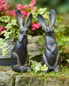 Melrose Brown Long Ear Rabbit Statue (Set of 2)