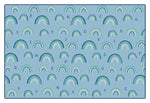 Carpets for Kids KIDSoft Rainbows Literacy Classroom Rug, Blue, Rectangle