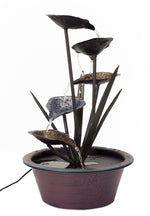 Lotus Leaf Cascading Fountain 22 Inch Height Bronze Metal Style By Melrose