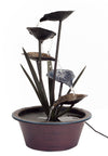 Metal Lotus Sculpture Fountain 22 Inch Height for Peaceful Decor By Melrose