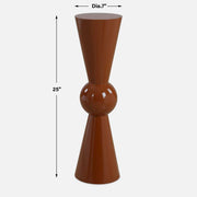 Uttermost 50072 Hepler Gloss Terracotta Drink Table with Bold Earthy High Shine Finish
