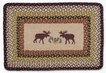 Earth Rugs Primitive Moose Pinecone Oblong Tread Rug – 20"x30" Accent Rug