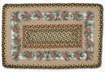 Oblong Patch Braided Jute Rug 30" – Hand Stenciled by Harry W. Smith by Earth Rugs