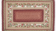 Rustic Cranberries Oblong Patch Area Rug Natural Jute 20x30