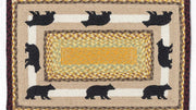 “Rustic Lodge Cabin Bear Printed Oblong Rug 20x30 Eco-Friendly”