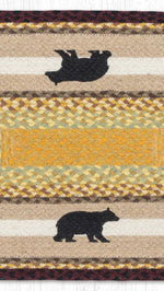 “Earth Rugs Rustic Cabin Bear Floor or Table Oblong Patch 20x30”