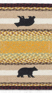 “Earth Rugs Rustic Cabin Bear Floor or Table Oblong Patch 20x30”