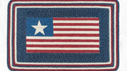 Earth Rugs Oblong Patch 20x30 American Flag Country Lodge Entry Rug