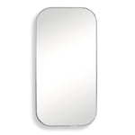 Uttermost Taft Polished Nickel Wall Mirror – 21"x41" Rectangular Accent
