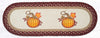 Braided Jute Oval Table Runner 13"x36" Pumpkin Design