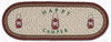 Braided Jute Oval Table Runner 13"x36" Happy Camper Design