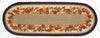 Autumn Wreath Oval Table Runner 13"x36" Braided Jute Runner