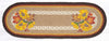 Autumn Sunflower Oval Table Runner 13"x36" Braided Jute Runner