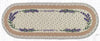 Lavender Oval Table Runner 13"x36" Braided Jute Runner