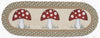 Mushroom Oval Table Runner 13"x36" Braided Jute Runner