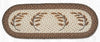 Golden Wheat Oval Table Runner 13"x36" Braided Jute Runner