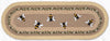 Bee Happy Oval Table Runner 13"x36" Braided Jute Runner