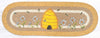 Beehive Oval Table Runner 13"x36" Braided Jute Runner