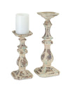 Melrose Weathered Stone Candle Holder (Set of 2)