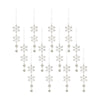 Melrose Jewel Tiered Snowflake Ornament Drop (Set of 12)