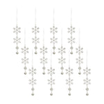 Melrose Jewel Tiered Snowflake Ornament Drop (Set of 12)