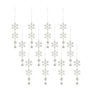 Melrose Jewel Tiered Snowflake Ornament Drop (Set of 12)