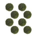 Boxwood Sedum Orb Set Plastic – 4" Greenery Half Orbs (Set of 8) by Melrose