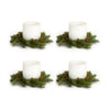 Melrose Pine Candle Ring with Pinecone Accents (Set of 4)