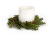 Melrose Pine Candle Ring with Pinecone Accents (Set of 4)