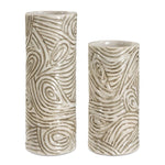 Uttermost Timber Swirl Vases Rustic Blend Ceramic with Elegant Swirl Texture, Set of 2