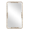 Uttermost Hand Forged Tahoma Mirror with Hammered Texture and Tribal Inspired Gold Frame