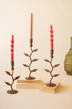 forged iron candle holders