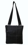 AmeriLeather Compact Leather Bag – Cowhide Crossbody with Adjustable Strap