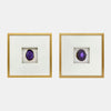 Sagebrook Home 70148-02 20"X20" Framed Agate, Purple Set of 2