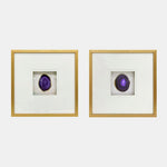 Sagebrook Home 70148-02 20"X20" Framed Agate, Purple Set of 2