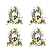 Hydrangea and Bird Nest Grapevine Wreath