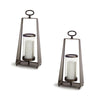 Melrose Metal Candle Holder with Tapered Frame (Set of 2)