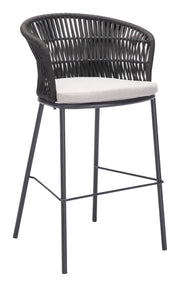 Outdoor Black Freycinet Barstool Set of 2 – Weather-Resistant Fabric