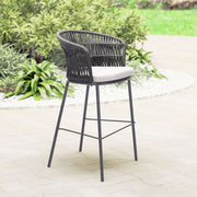 Modern Patio Bar Chair – Ergonomic Footrest and Armrest Support