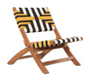Sunbeam Lounge Chair – Multicolor Acacia Wood Outdoor Seating